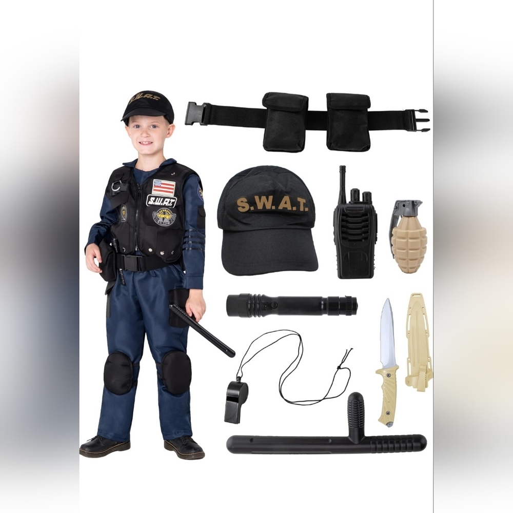NEW Spooktacular Creations Kids Police Costume, SWAT Police Costume for …